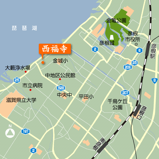 西福寺の地図